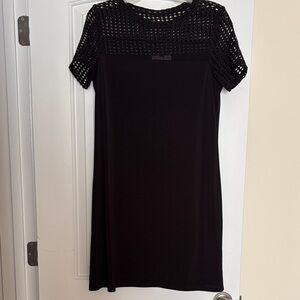 Michael Kors Elegant Black Short Sleeve Dress Size Medium